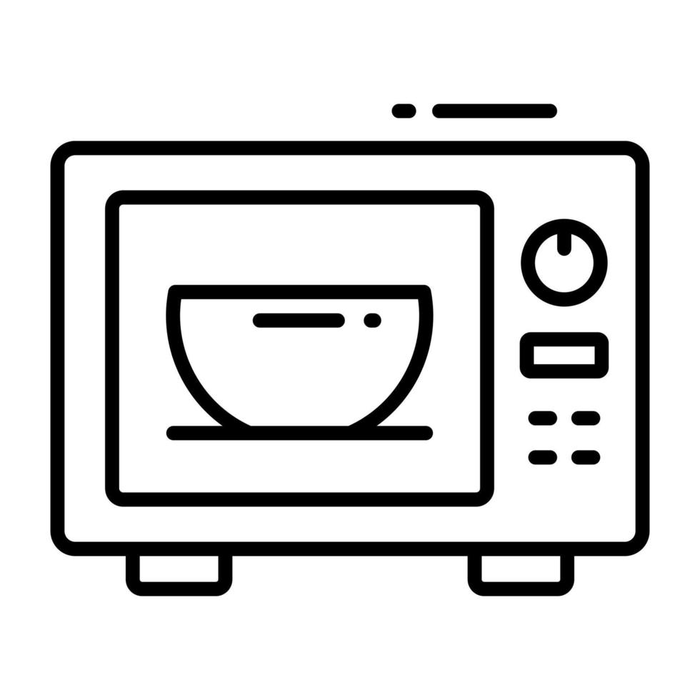 Well designed icon of microwave oven in trendy style, easy to use vector