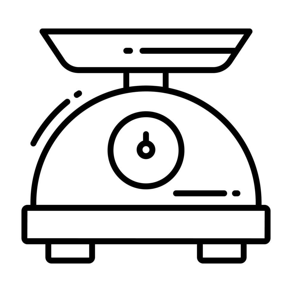 Weight scale vector design, weight machine icon in editable style