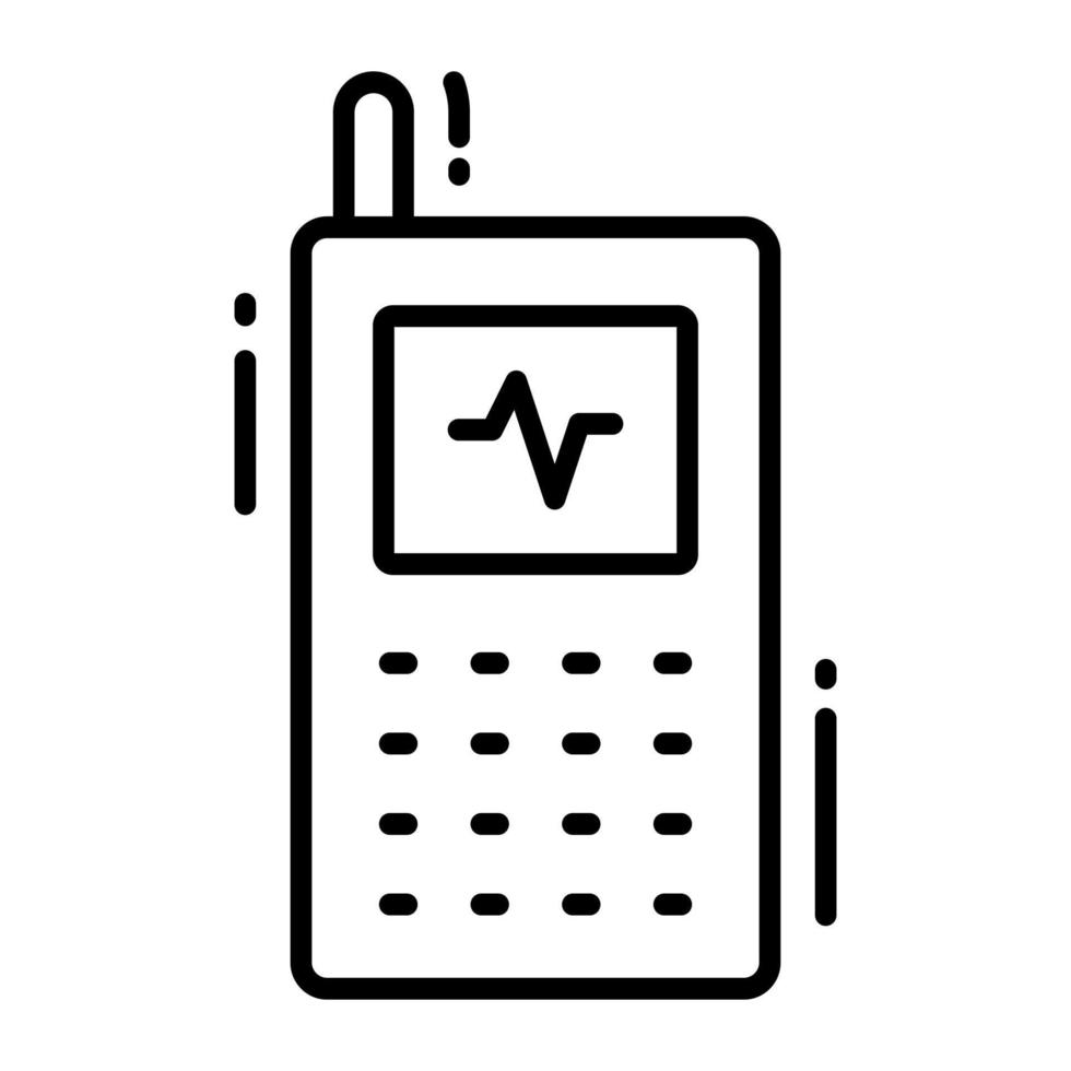 Cordless phone icon design, electronic telecommunication device vector