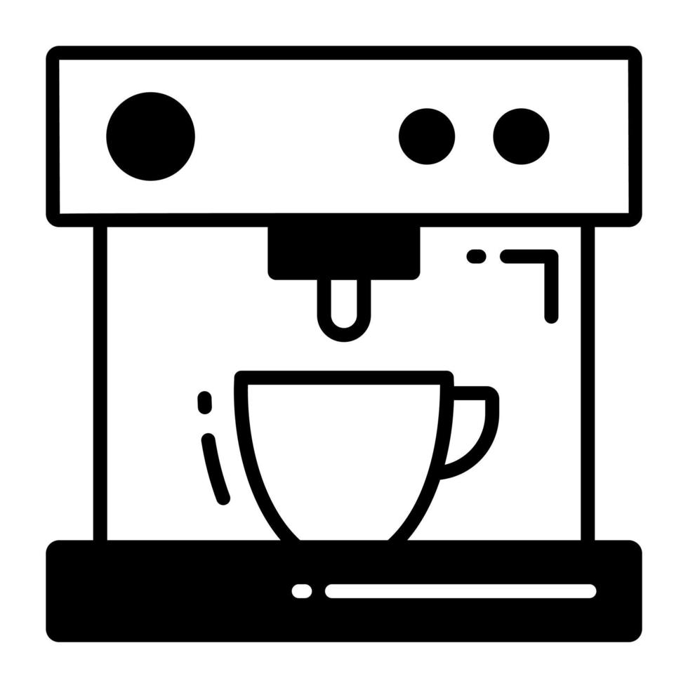 Coffee machine vector design, coffee dispenser icon in editable style