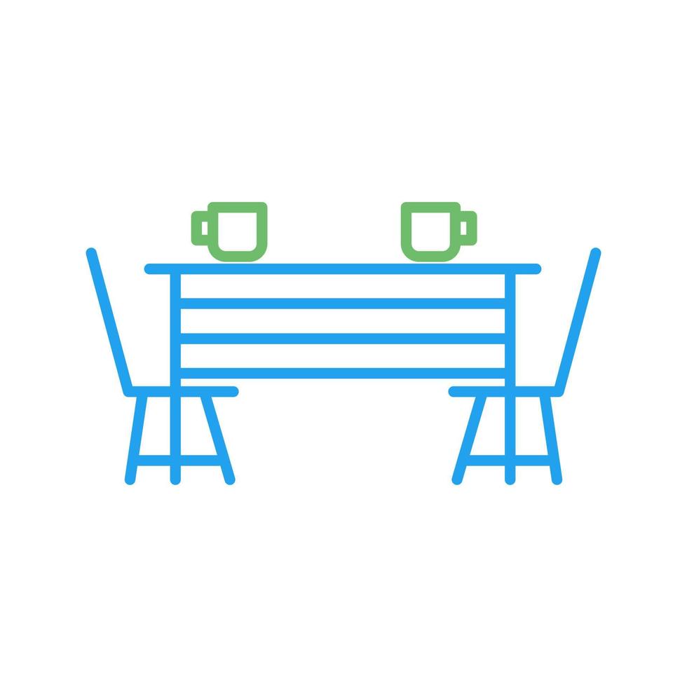 icono de vector de mesa de comedor