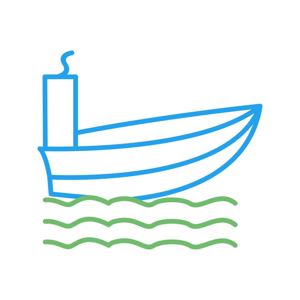 icono de vector de barco de vapor