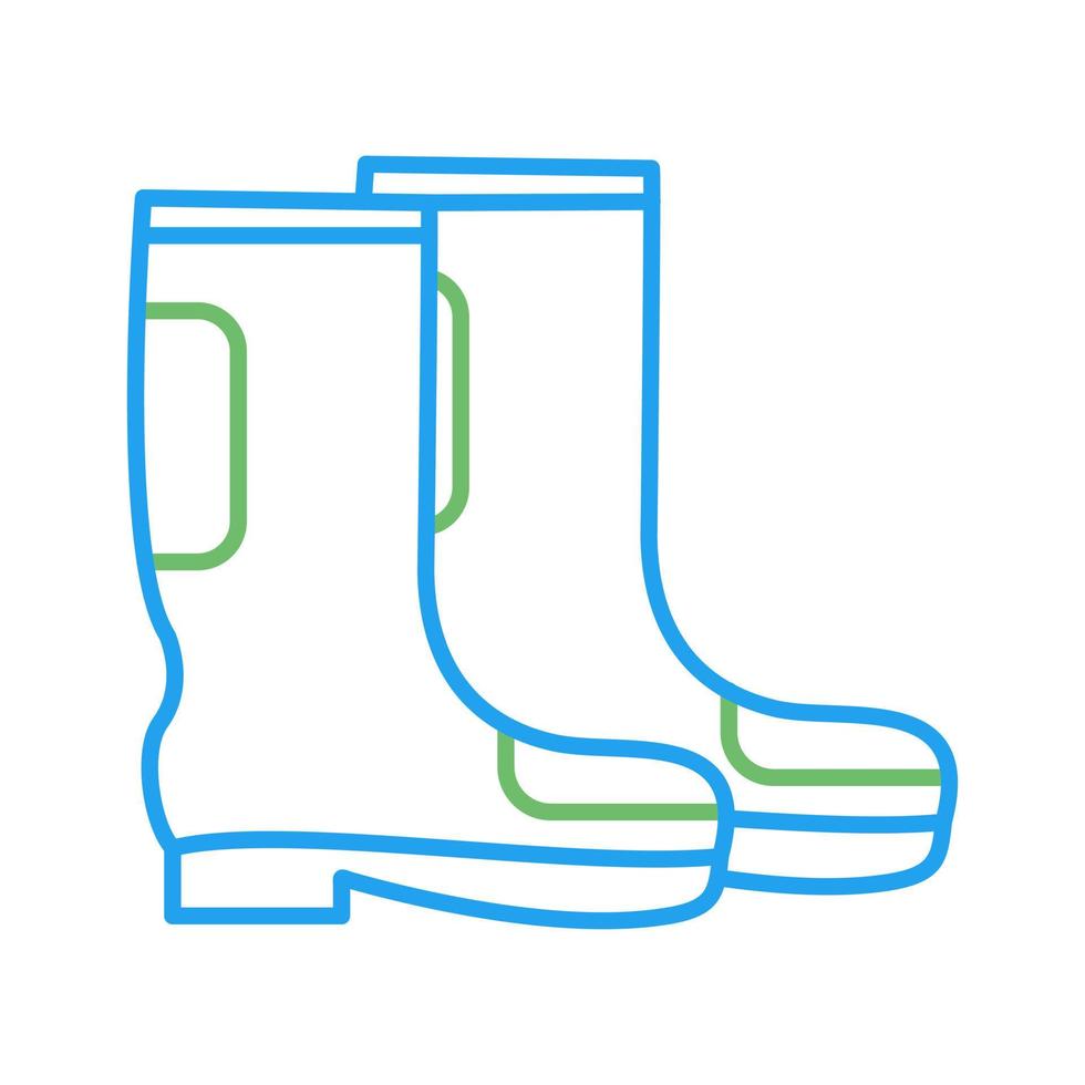 icono de vector de botas de lluvia