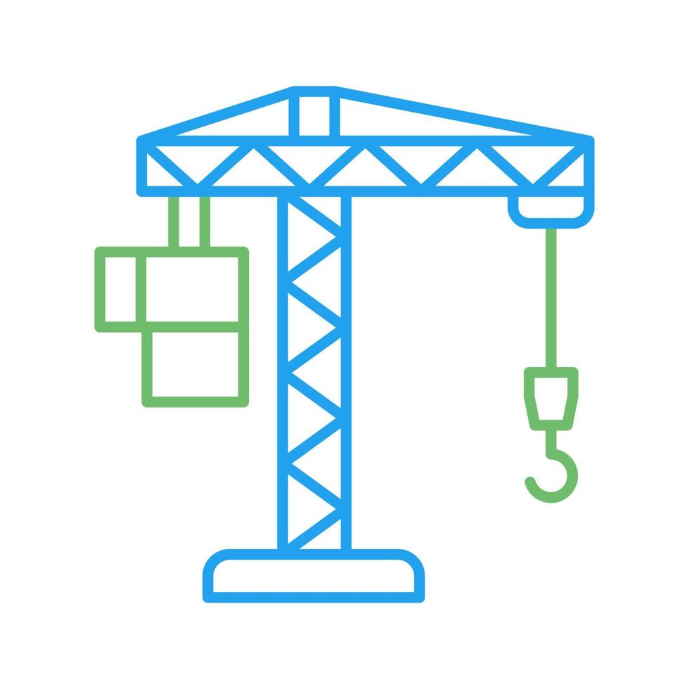 Crane Lifting Vector Icon