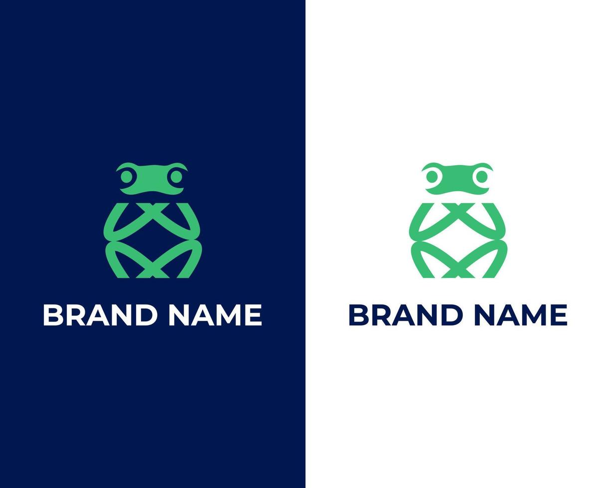 Simple and Minimalist letter WM frog logo design template vector