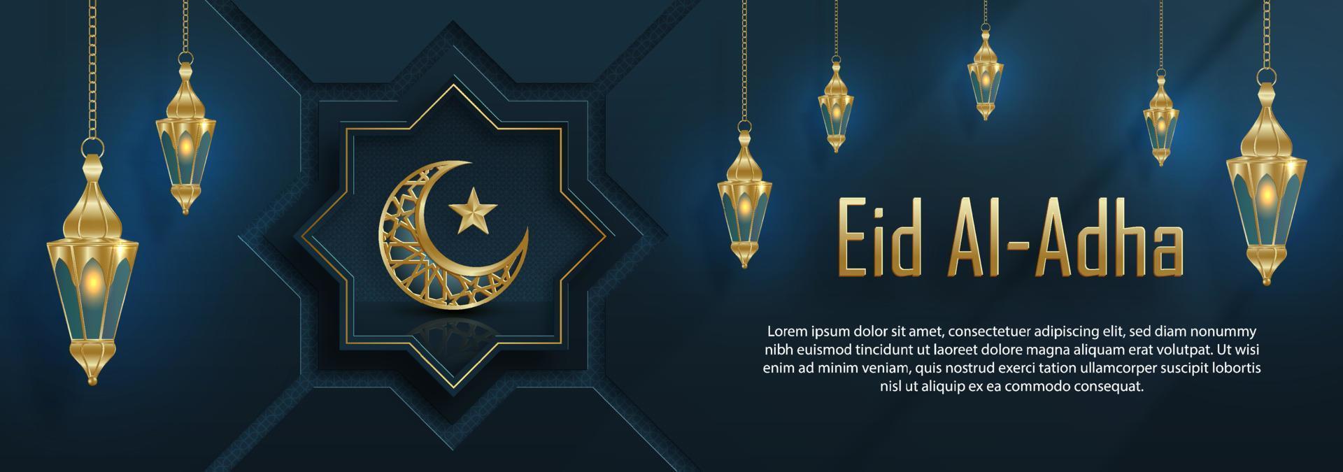 Eid al Adha celebration on color background vector