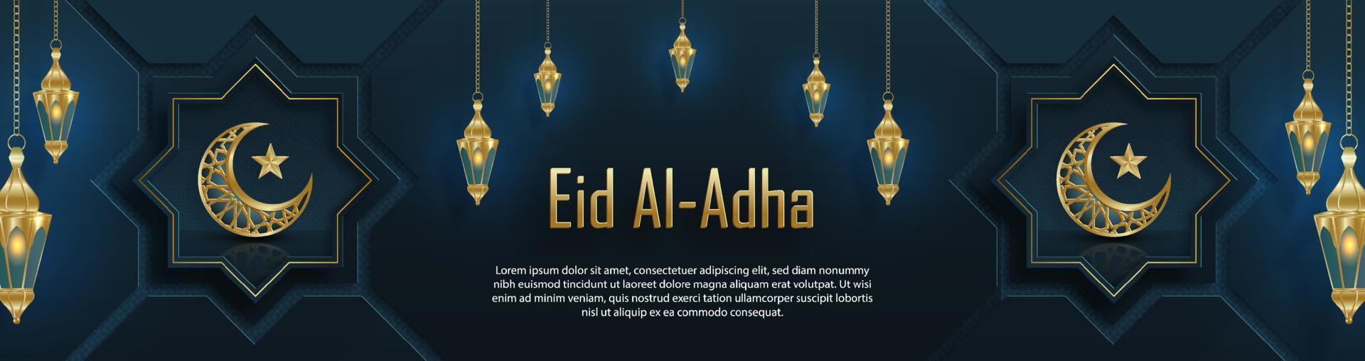 Eid al Adha celebration on color background vector