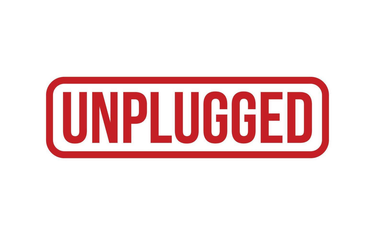 Unplugged Rubber Stamp Seal Vector