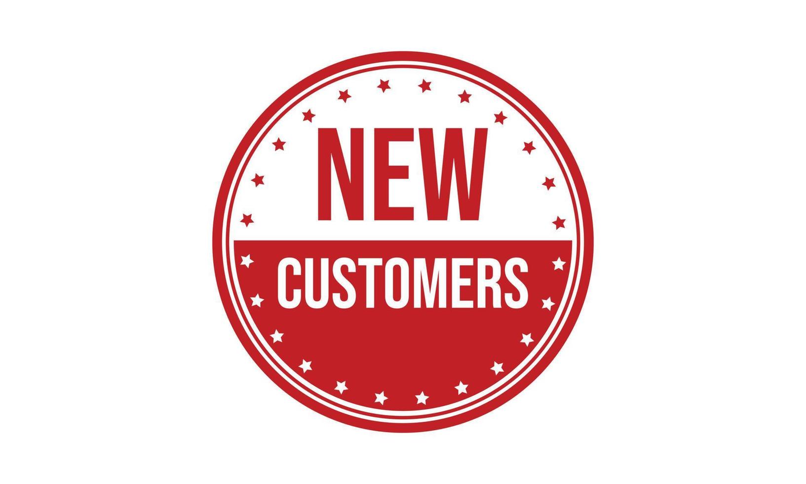 New Customers Rubber Stamp Seal Vector
