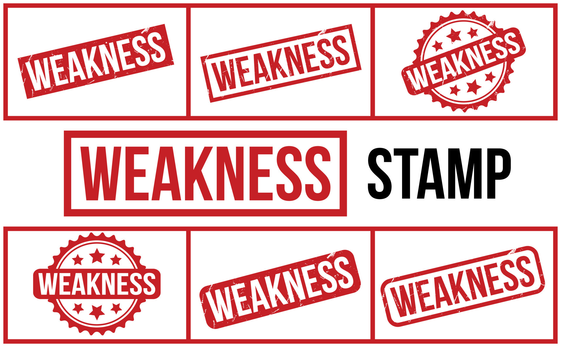 Weakness Rubber Stamp Set Vector 23070084 Vector Art at Vecteezy
