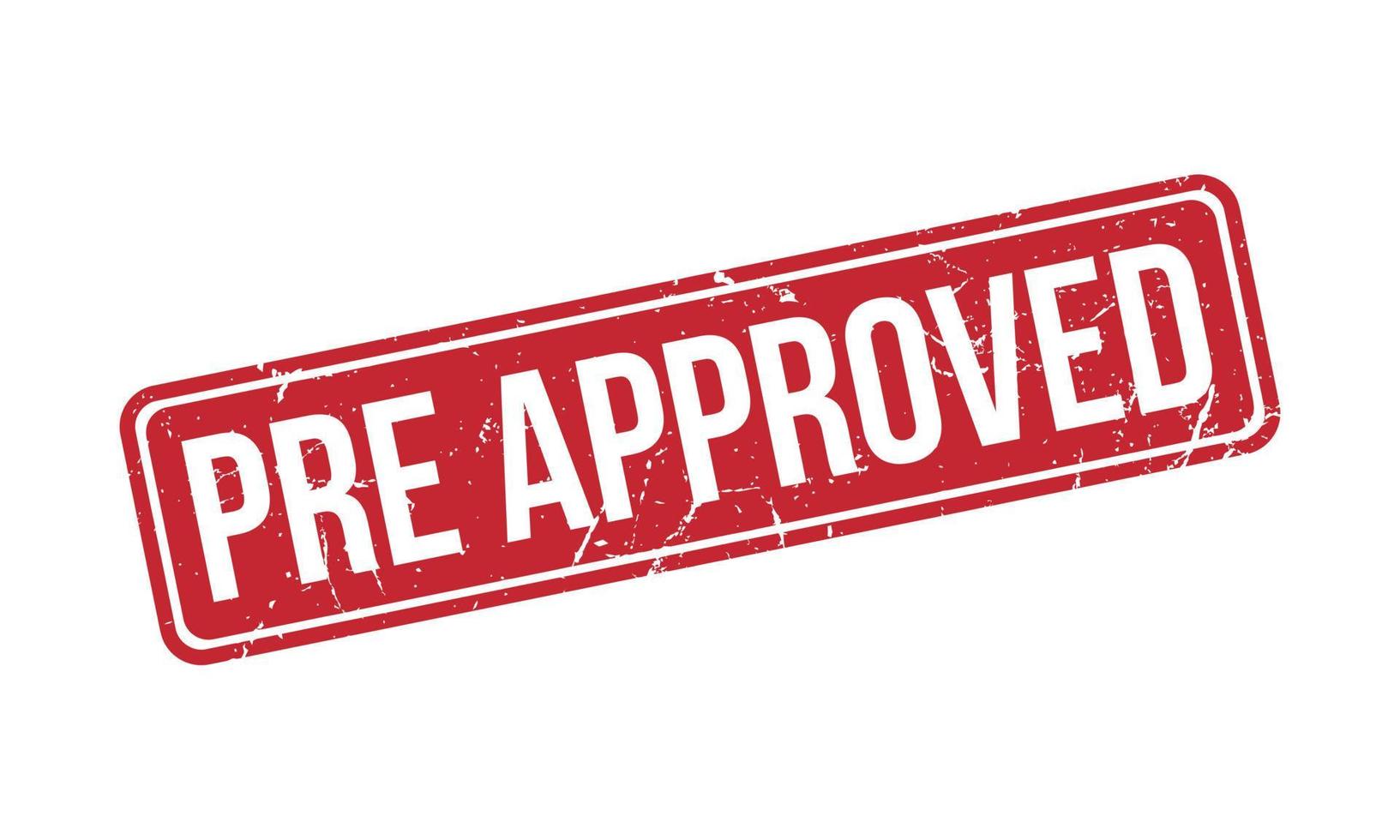 Pre Approved Rubber Stamp Seal Vector