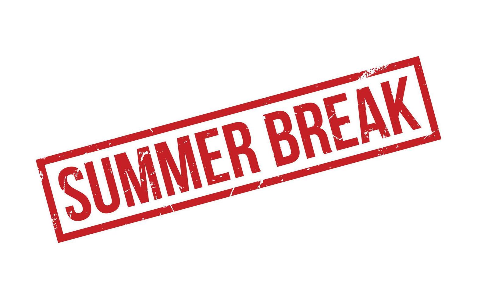 Summer Break Rubber Stamp Seal Vector