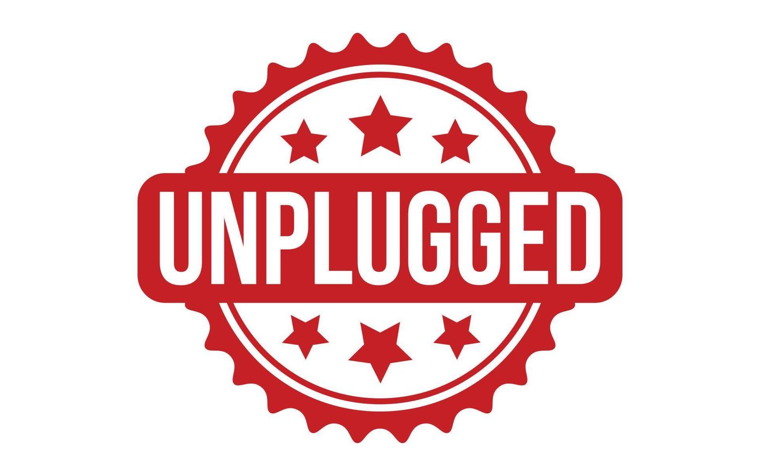 Unplugged Rubber Stamp Seal Vector