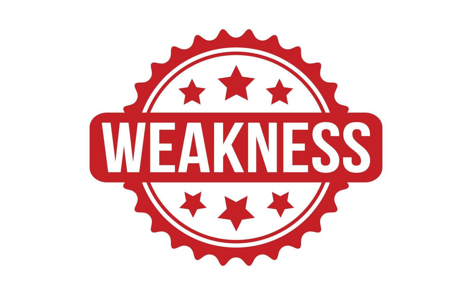 Weakness Rubber Stamp Seal Vector