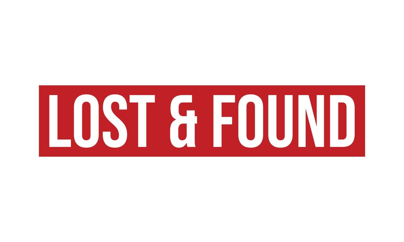 Lost And Found Rubber Stamp Seal Vector