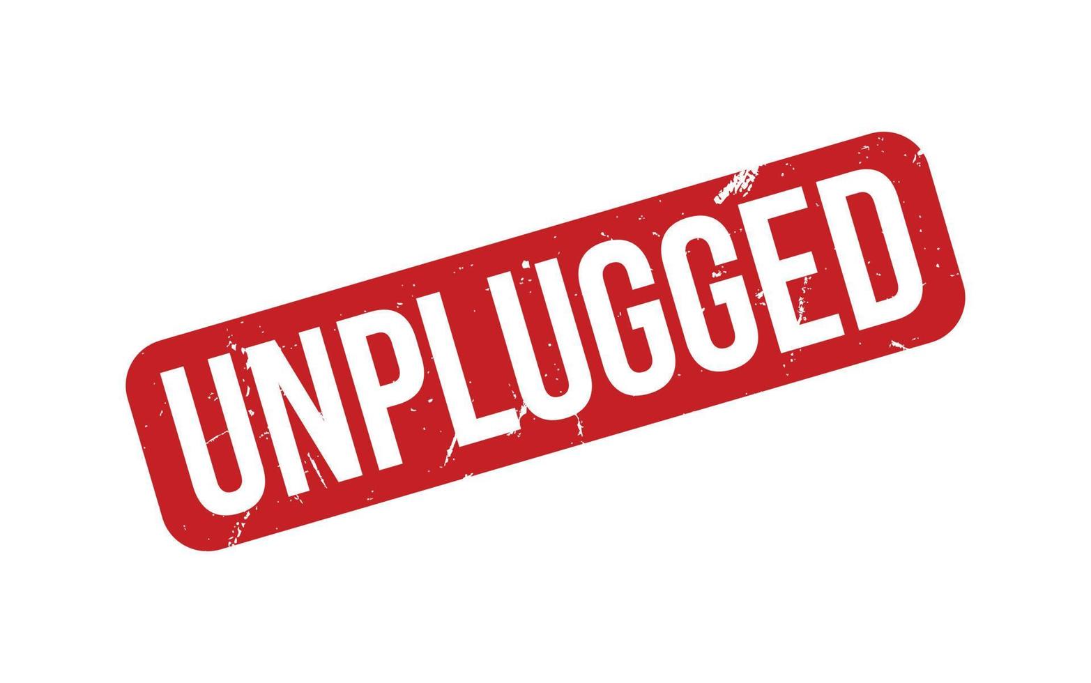 Unplugged Rubber Stamp Seal Vector