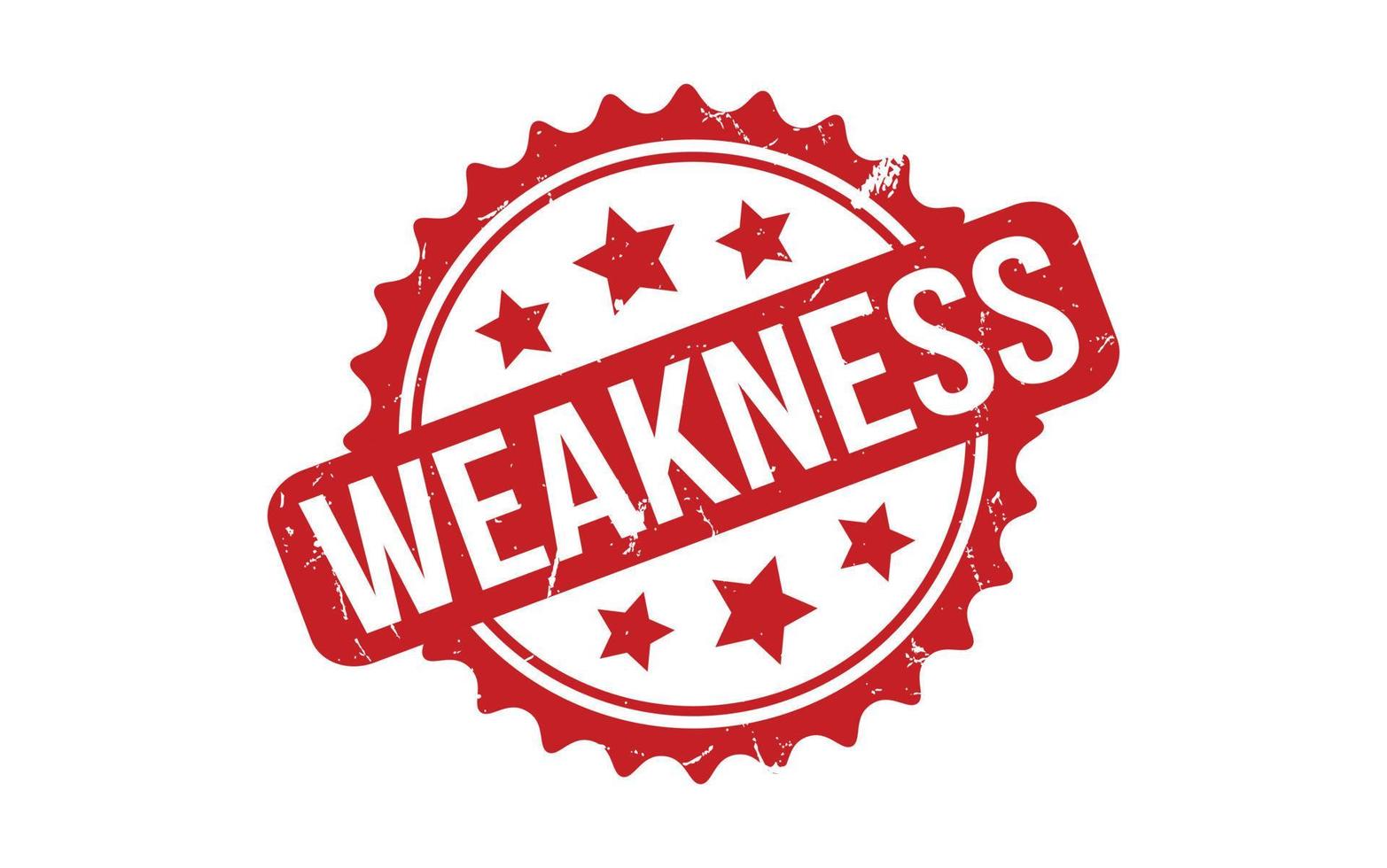 Weakness Rubber Stamp Seal Vector