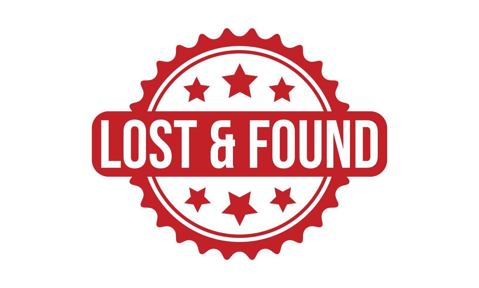 Lost And Found Rubber Stamp Seal Vector