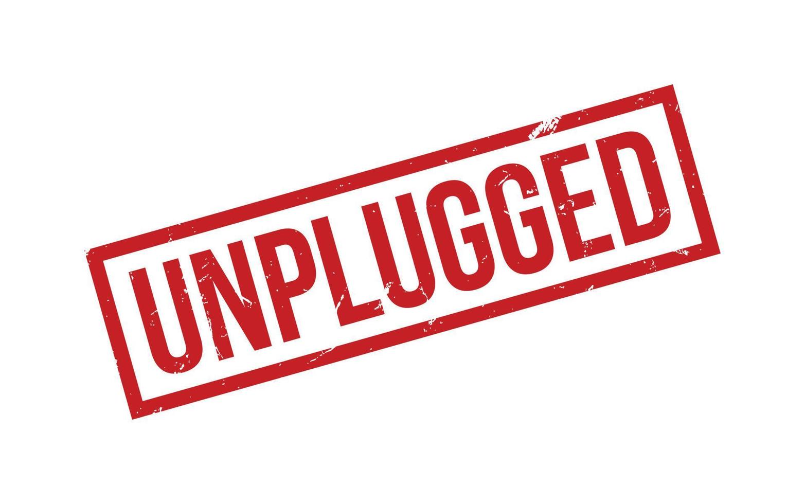 Unplugged Rubber Stamp Seal Vector