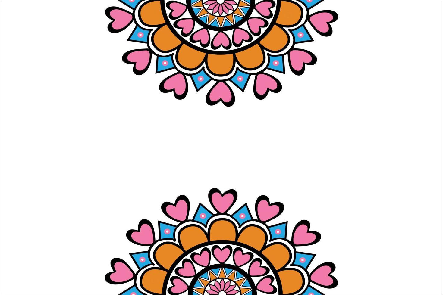 Abstract mandala floral decorative background design vector file. Luxury mandala colorful design.