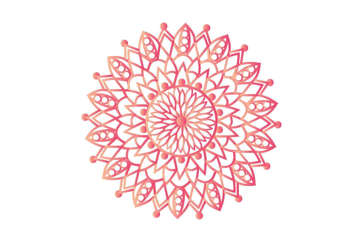 Hand-drawn Mandala with floral patterns. Ornamental mandala adult coloring book page. Mandala pattern for Henna, Mehndi, tattoo, and decoration. vector