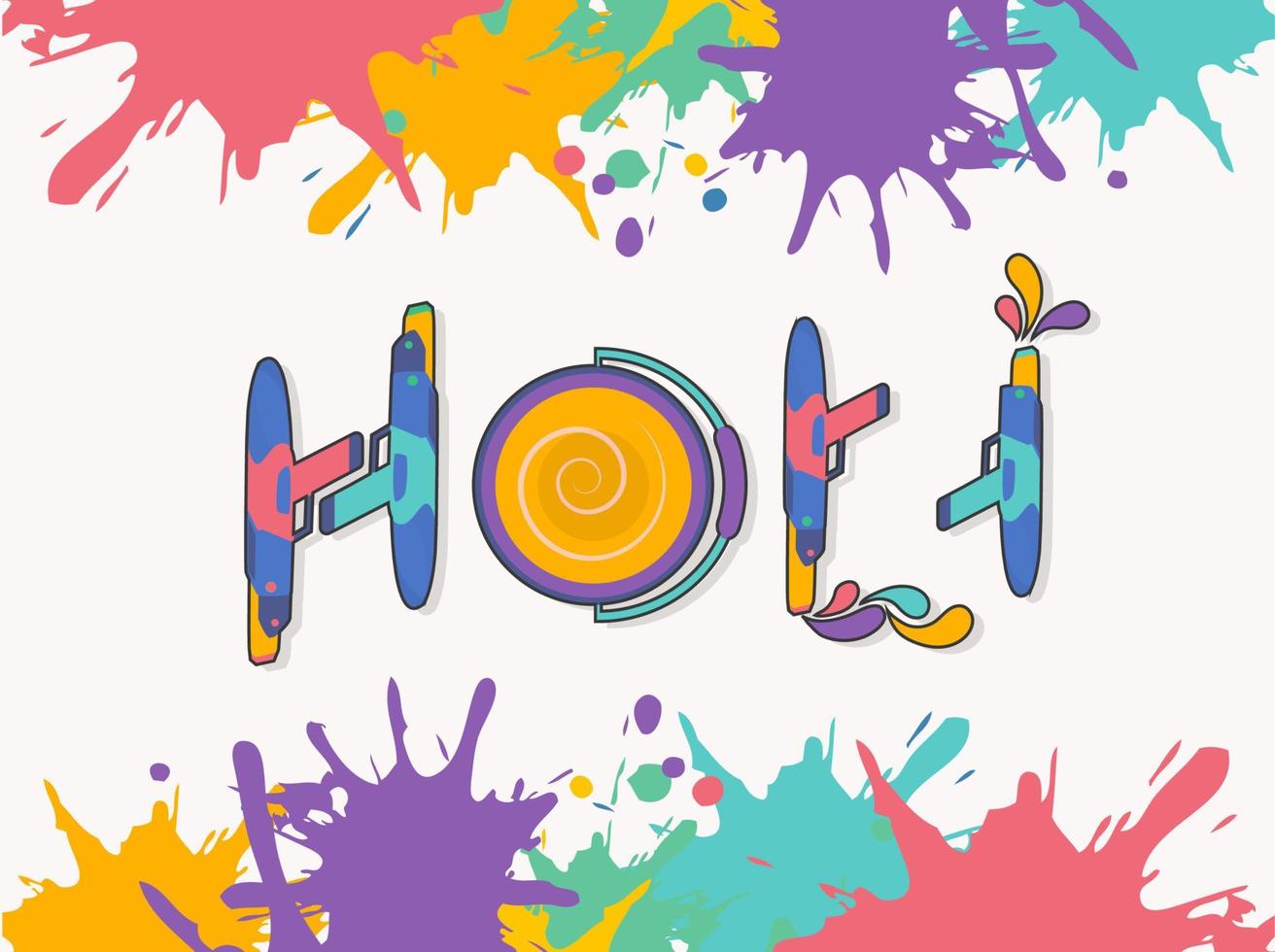 Indian Festival of Colours, Happy Holi Concept. vector