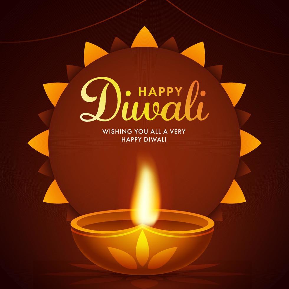 Indian festival of lights, Happy Diwali Concept. vector