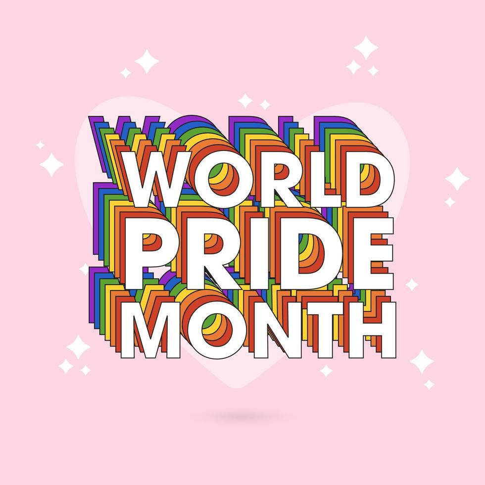 feliz concepto del día del orgullo para la comunidad lgbtq. vector