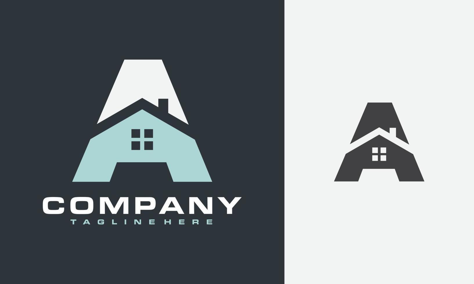 initial A real estate logo vector