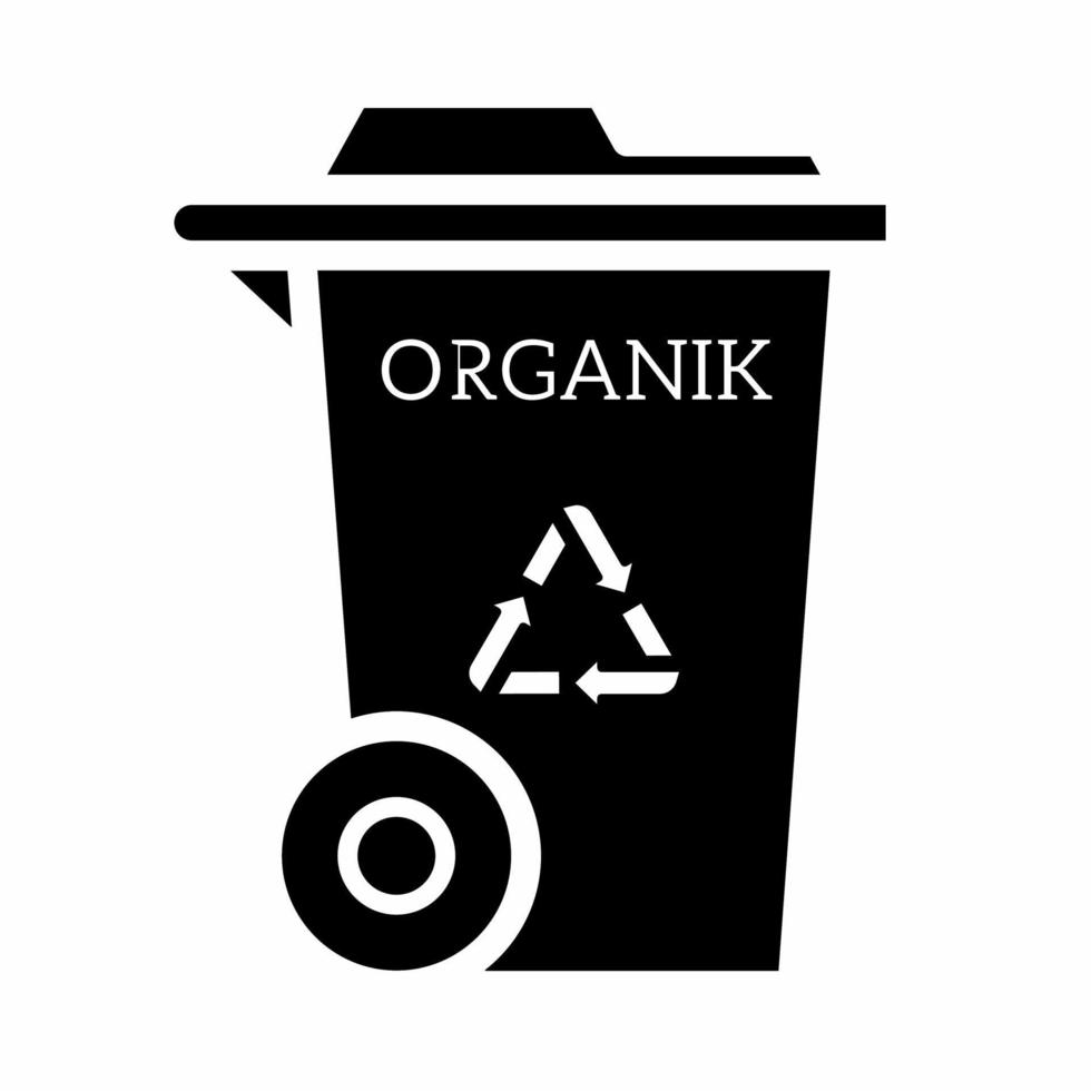 Trash bin icon vector simple illustration. Stock vector.