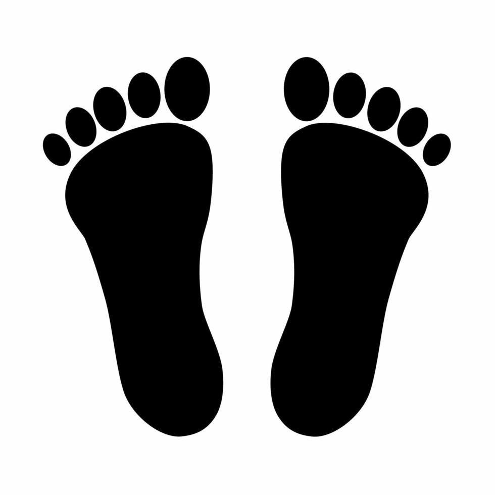 Footprint icon vector simple illustration. Stock vector.