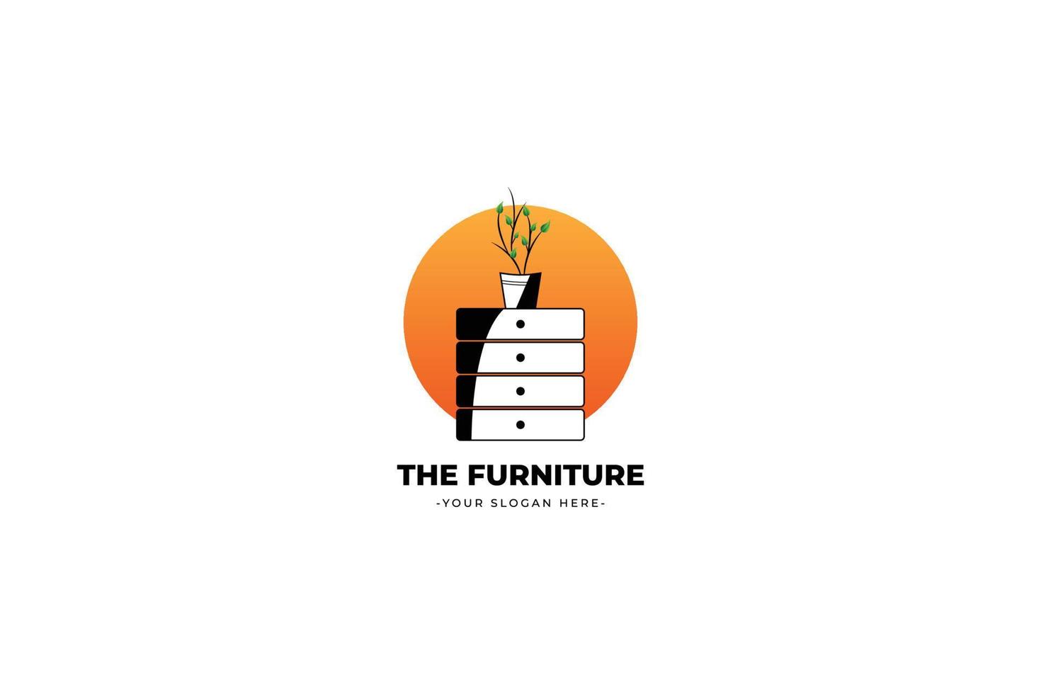 furniture logo concept illustration vector