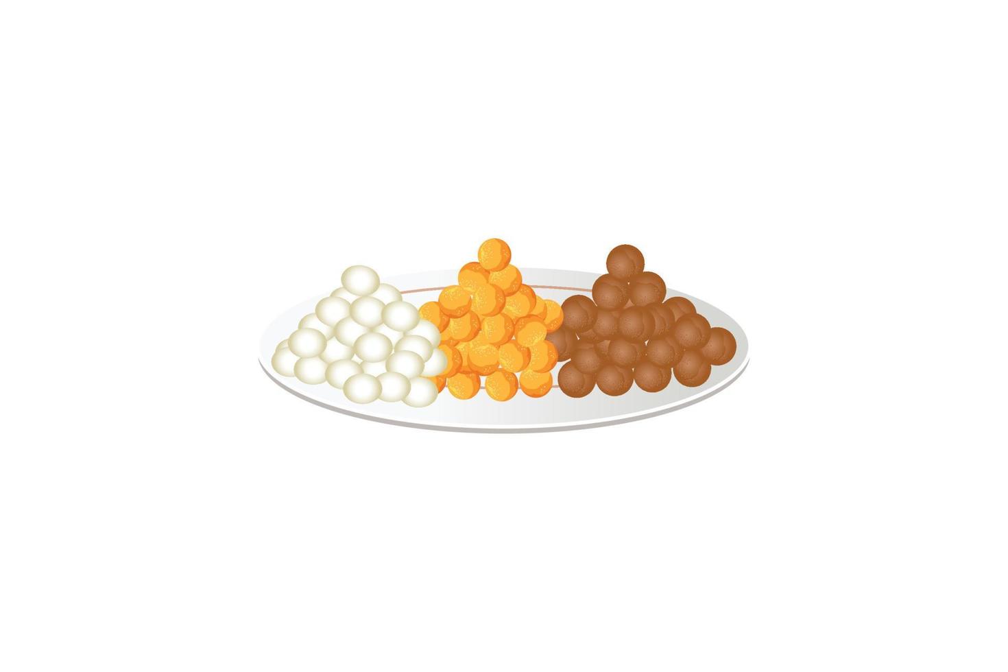 Different types of sweet vector illustration
