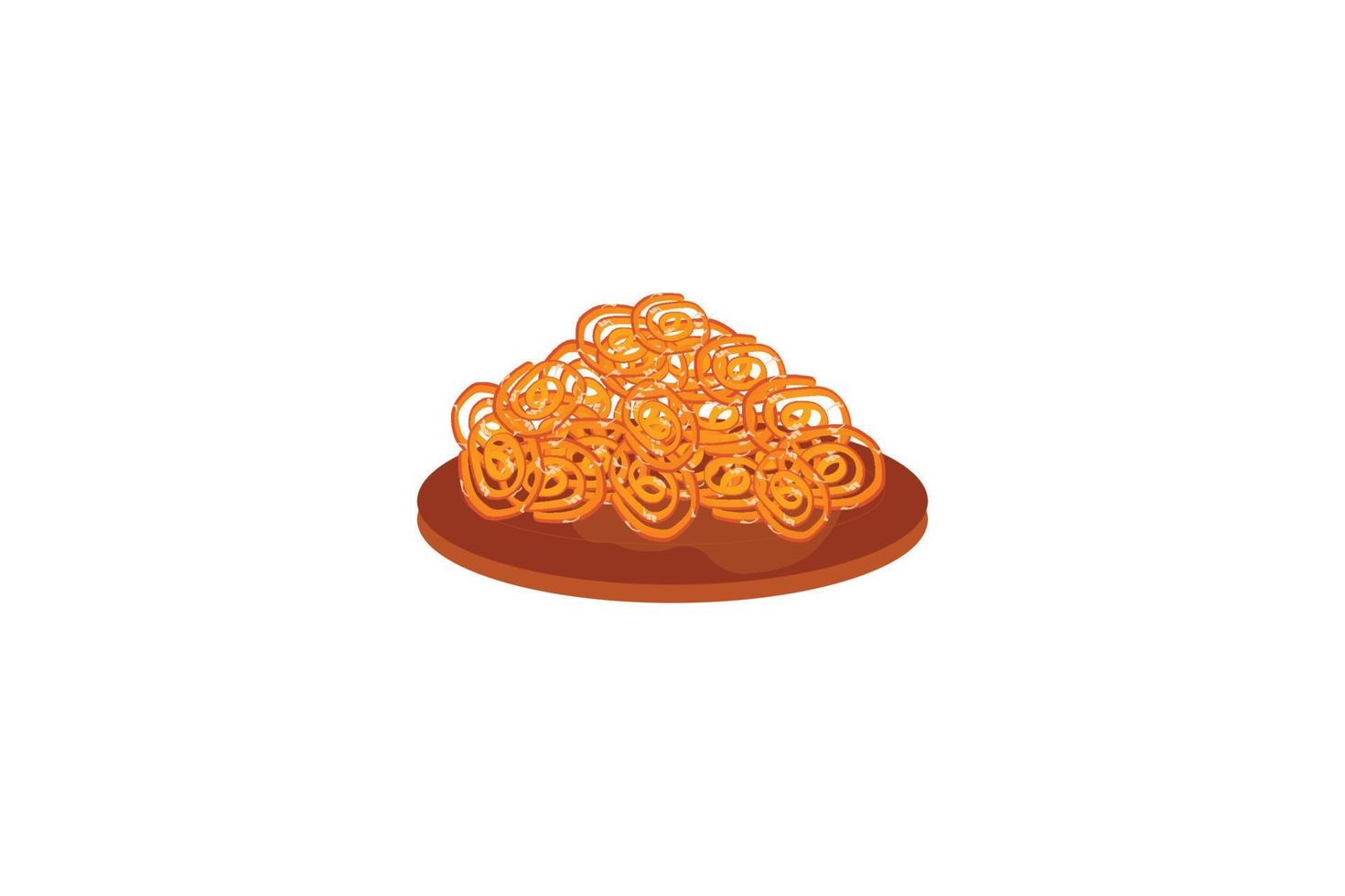 Vector of asian sweet called jalebi jilbi illustration