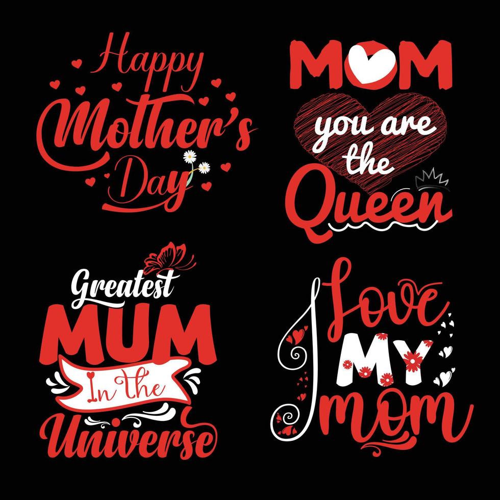 Mothers day sticker set and label collection. vector