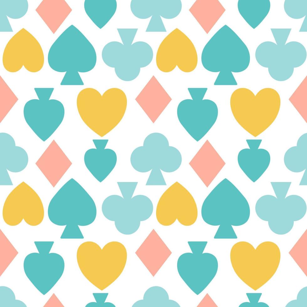Card sign seamless pattern on white background vector