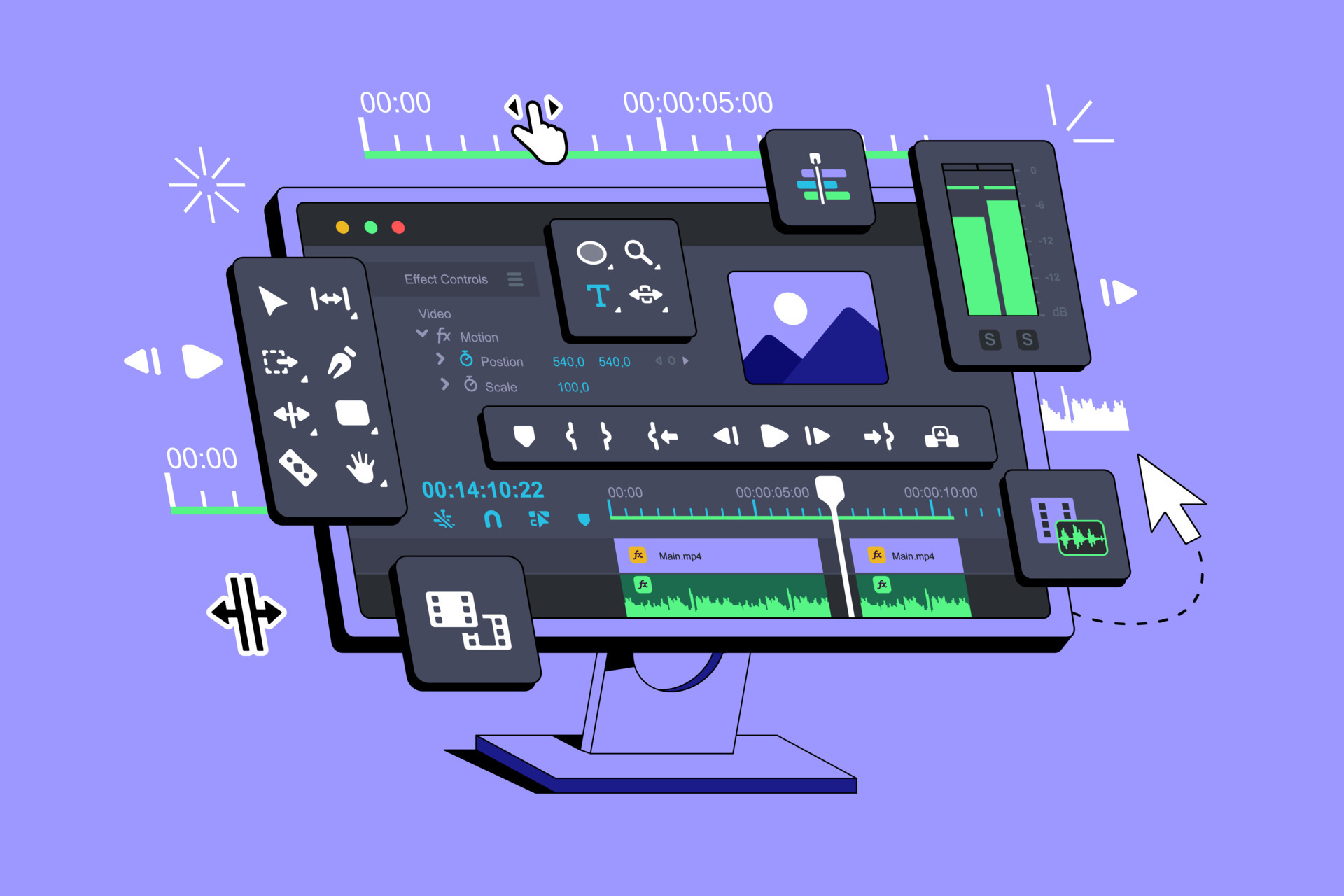 Video editing effect software