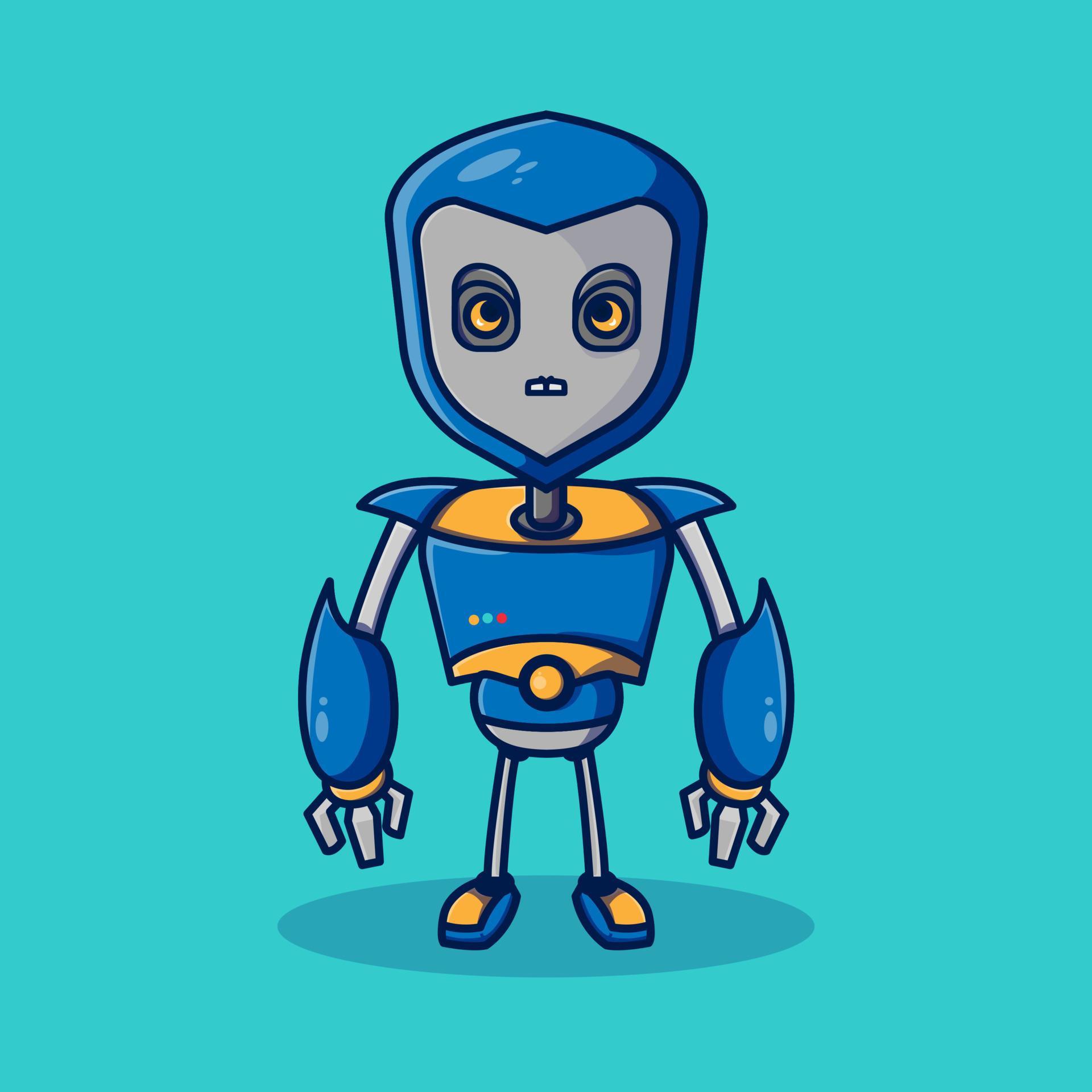 BLUE ROBOT VECTOR FREE 23074113 Vector Art at Vecteezy