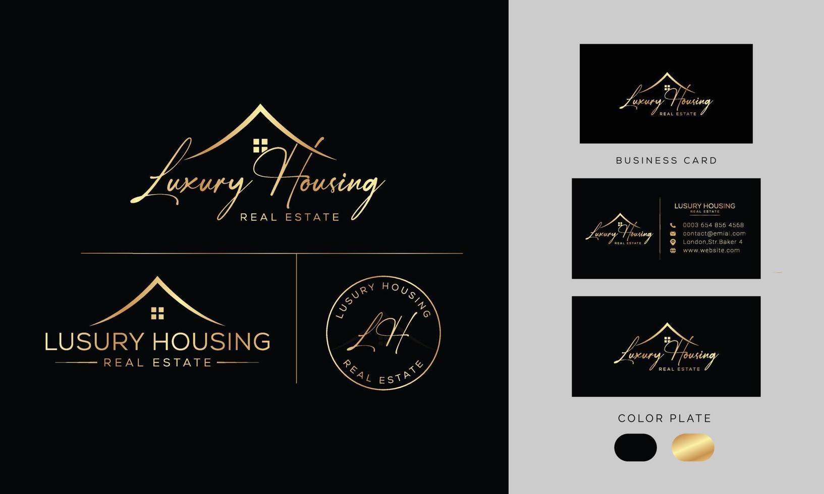 Real Estate logo and alternative logo,Submark,branding template design inspiration Pro Vector