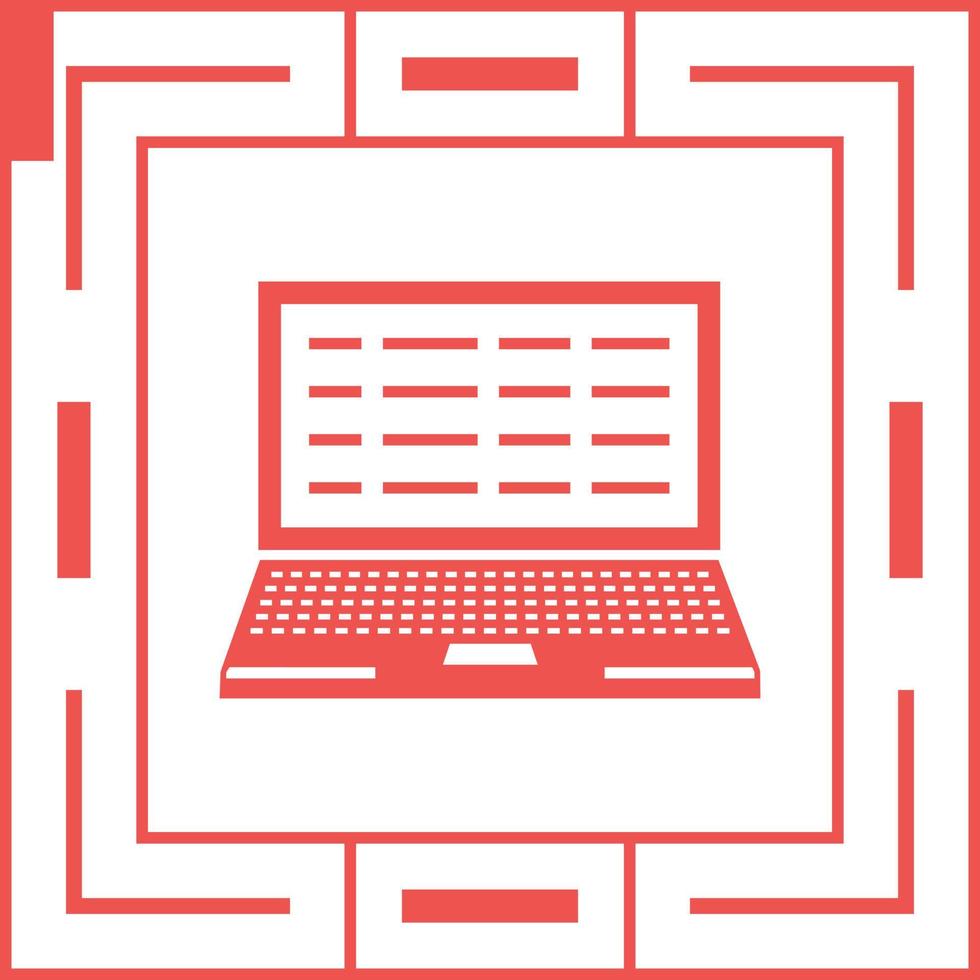 Writing Laptop Vector Icon