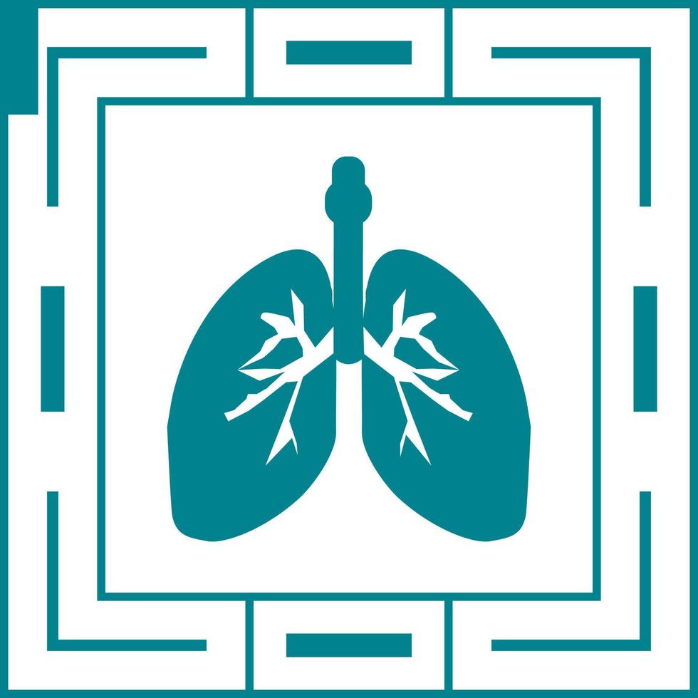 icono de vector de pulmones