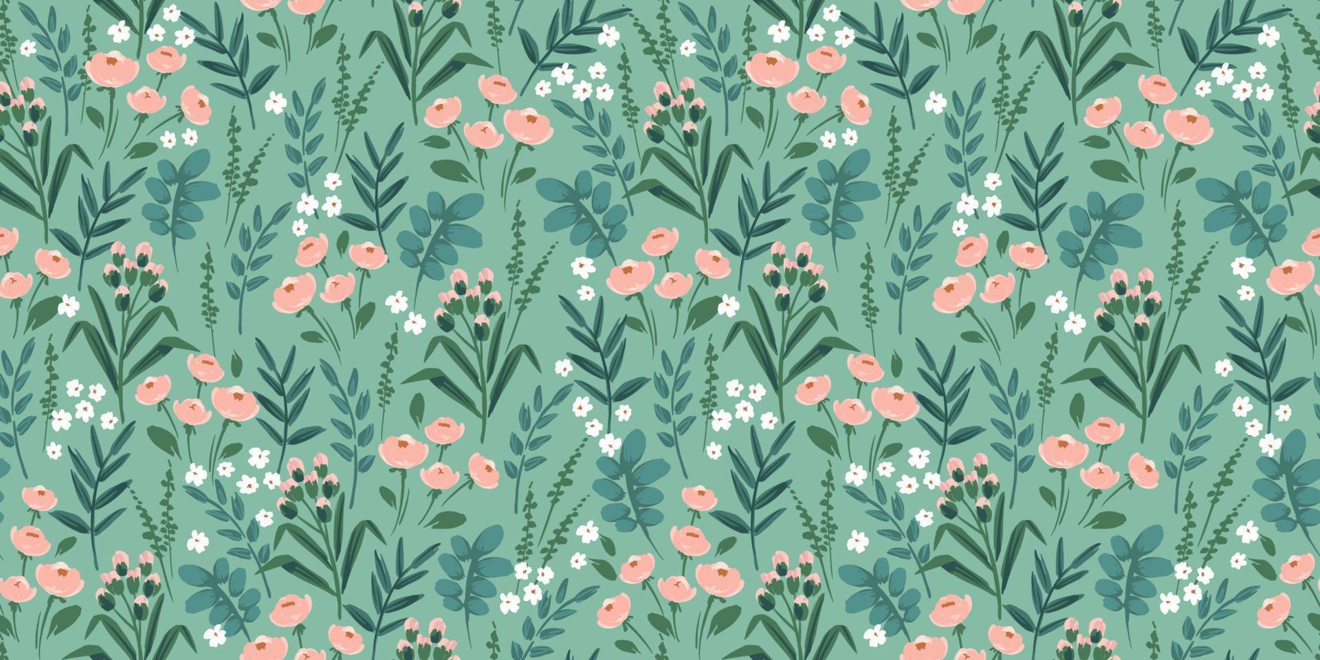 Floral seamless pattern. Vector design for paper, cover, fabric, interior decor and other use