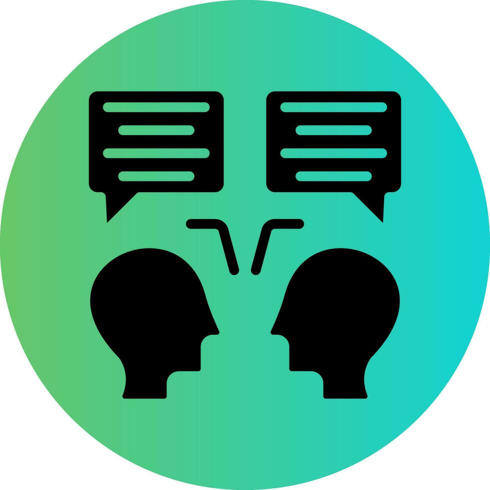 Face to Face Talk Vector Icon Design