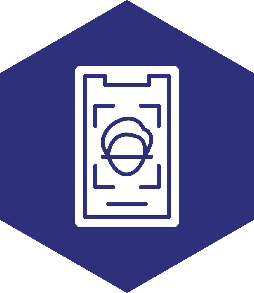 Mobile Face Scan Vector Icon design