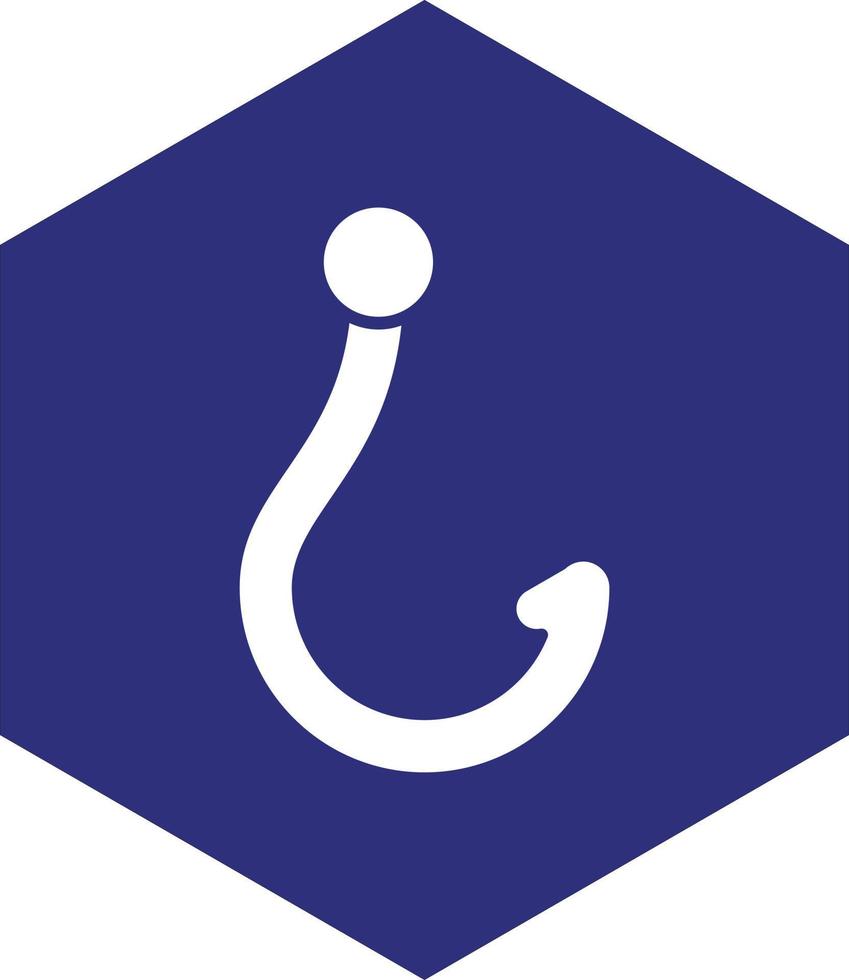 Fish Hook Vector Icon design
