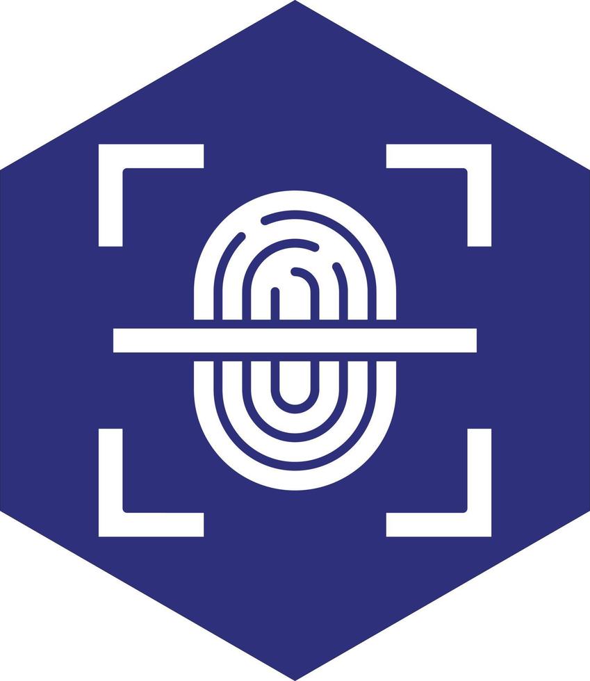 Fingerprint Scan Vector Icon design