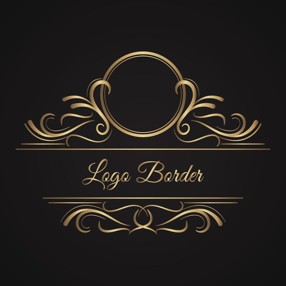 classic frame vintage logo border vector