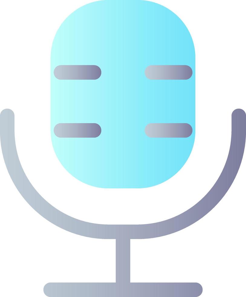Microphone flat gradient color ui icon. Audio recording equipment. Video editor. Voice over tool. Simple filled pictogram. GUI, UX design for mobile application. Vector isolated RGB illustration