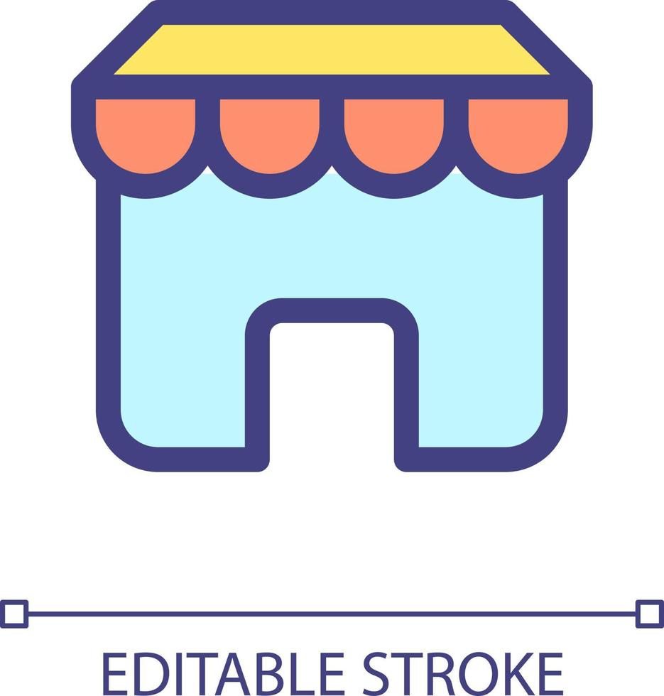 Online marketplace pixel perfect RGB color ui icon. Digital marketplace. Simple filled line element. GUI, UX design for mobile app. Vector isolated pictogram. Editable stroke