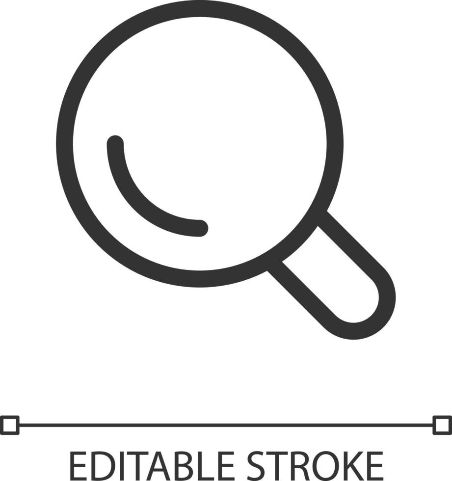 On-site search pixel perfect linear ui icon. Navigation menu. E-commerce website. GUI, UX design. Outline isolated user interface element for app and web. Editable stroke vector